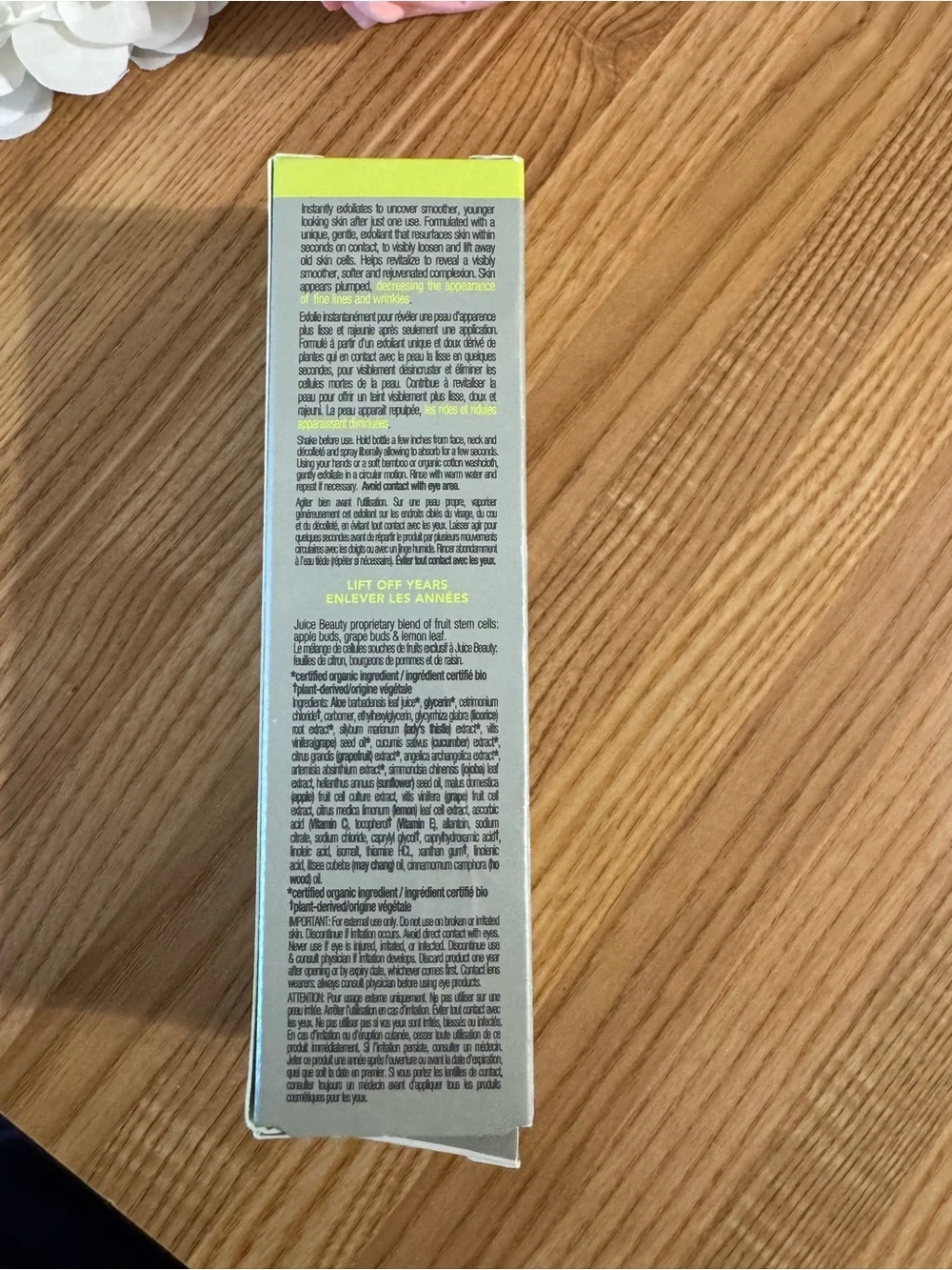 Juice Beauty Stem Cellular Exfoliating Peel Spray - Neon Yellow Accents